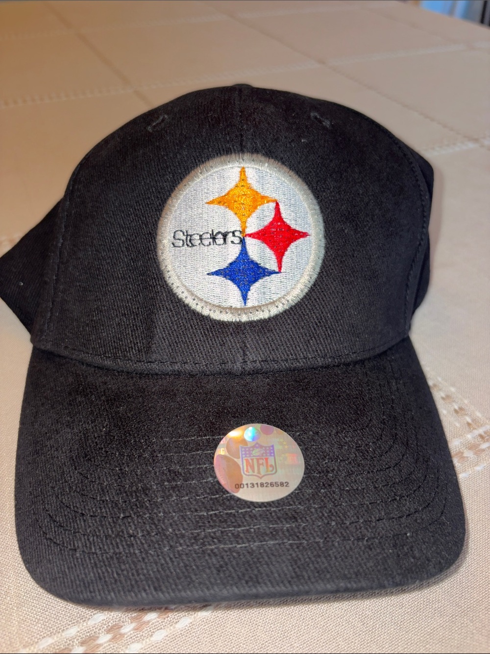Steelers LIGHT UP Black Adjustable Logo Cap